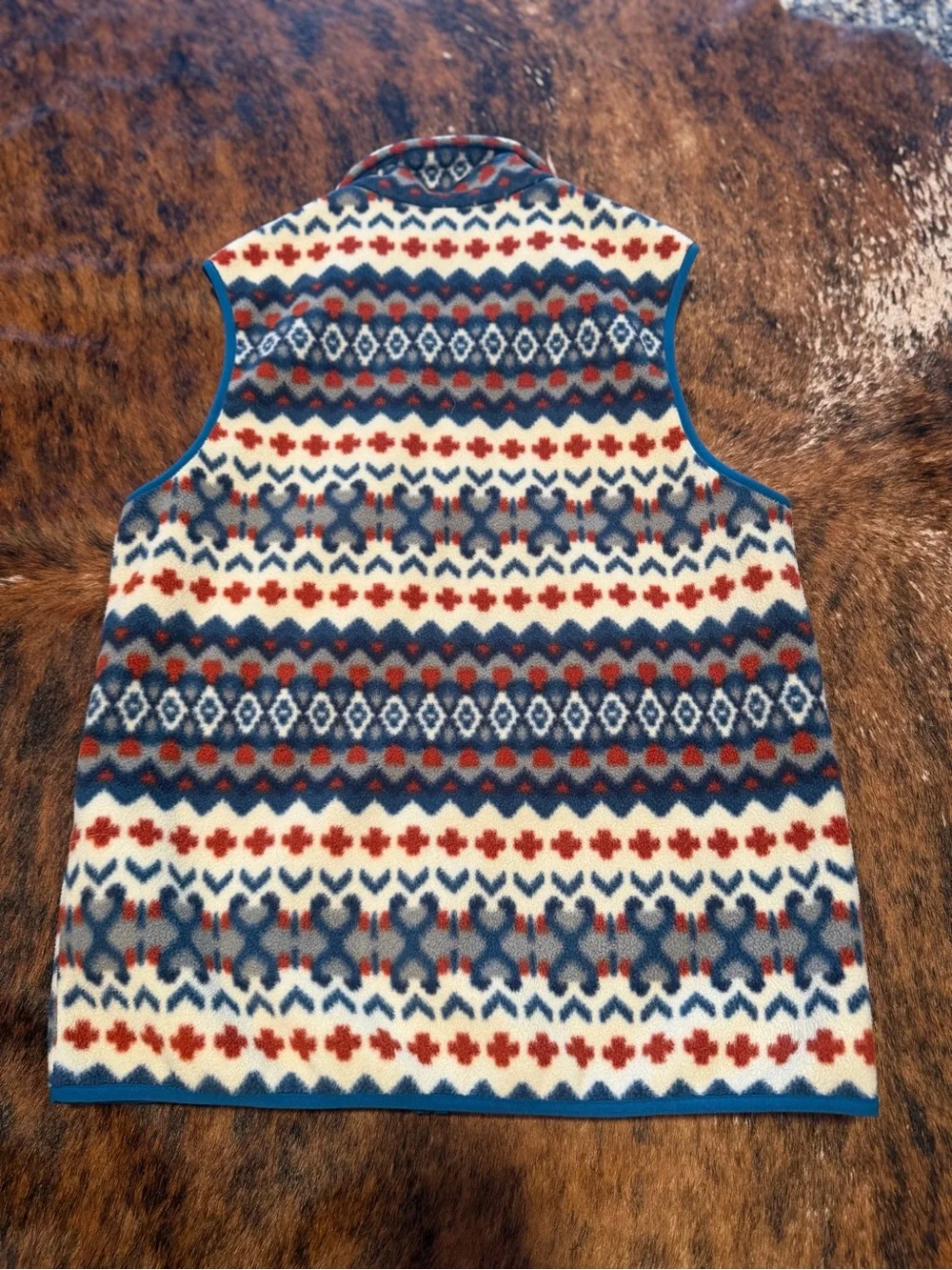 Patagonia Synchilla Vest Rare Underwater Cliff Mens Size Medium Aztec Pocket New